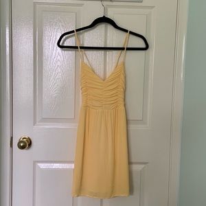 Yellow Ruched Dress